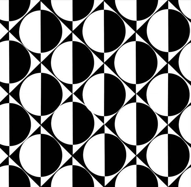 Patrón rítmico blanco y negro sin costuras. ilustración de alta calidad - Vector, imagen