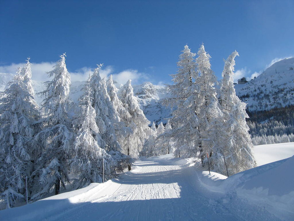 paysage de montagne après de fortes chutes de neige - Photo, image
