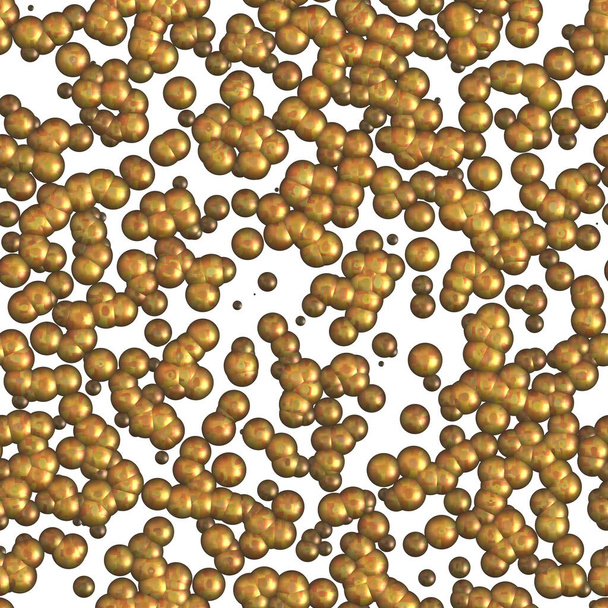 Continuous molecular yellow pattern   - Photo, Image