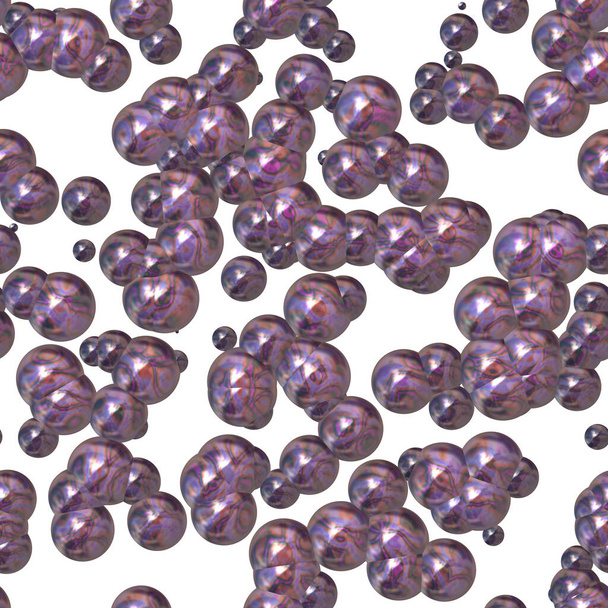 Kontinuierliches molekulares rosa Muster   - Foto, Bild