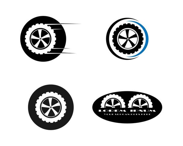  Pneus serviço icon.Vector emblema com roda para o serviço de pneus. - Vetor, Imagem