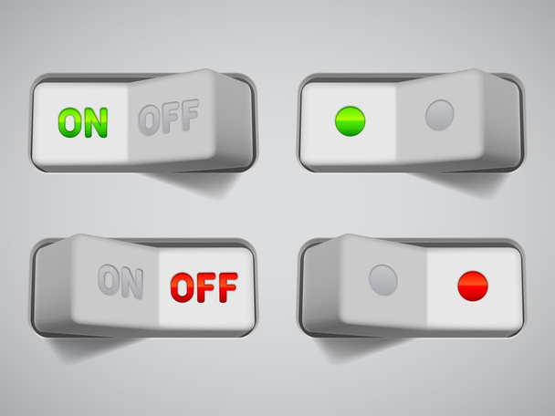 On and Off switches. - Vetor, Imagem
