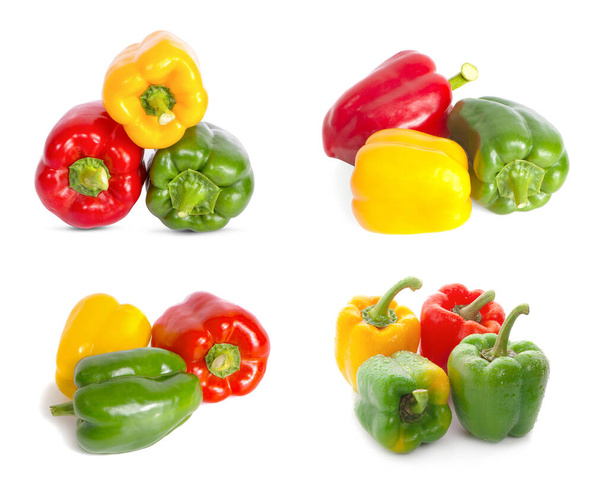 bell peppers isolated on white background clipping path - Foto, immagini