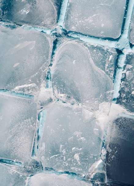 Τετράγωνο σχήμα σπασμένο φόντο πάγου - Φωτογραφία, εικόνα