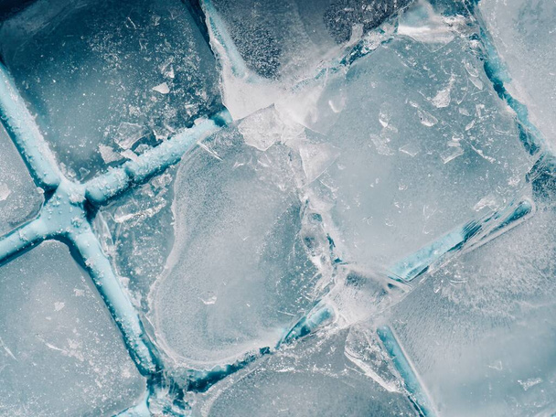 fond de glace cassé en forme de carré - Photo, image