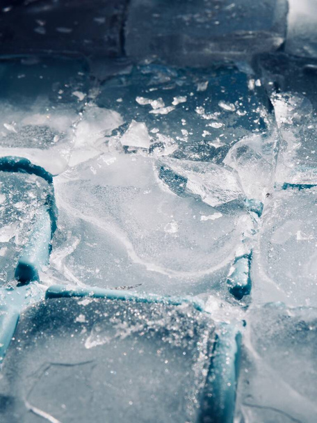 Rozbité ledové pozadí čtvercového tvaru - Fotografie, Obrázek