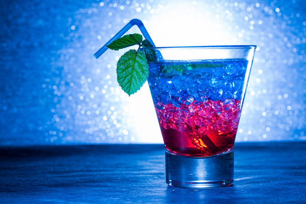 Layered cocktail with blue and red  - Foto, immagini