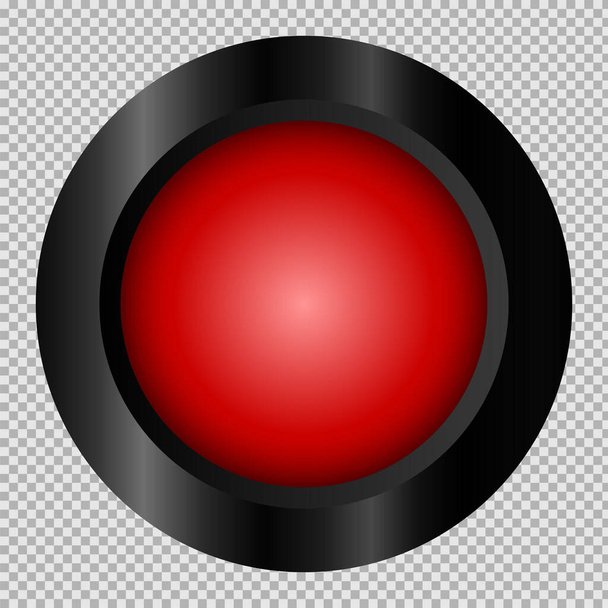 The spare button in a black case on a transparent background. Isolated vector object. EPS 10 - Vector, Image