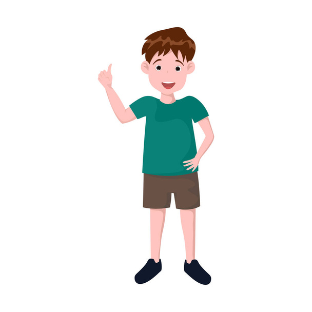 Kid boy isolated on background. Vector illustration design. - Vector, Image