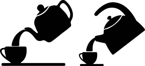 τσάι δοχείο διανυσματική απεικόνιση απομονώνονται στο παρασκήνιο - Διάνυσμα, εικόνα