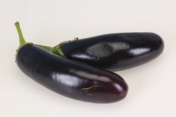 Ripe Eggplant isolated on white background - Photo, Image