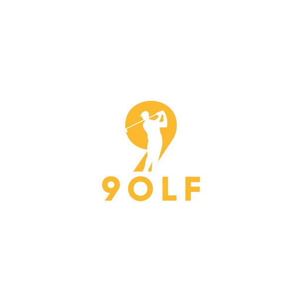 Negen Golf Logo Design Vector - Vector, afbeelding