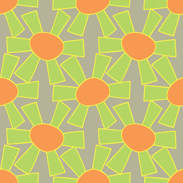 Heldere zonnige bloemen in een naadloze herhaling patroon. Perfect voor gebruik in ambachtelijke projecten, verpakking & productontwerp, decor projecten, textiel & textiel printen, en meer. - Foto, afbeelding