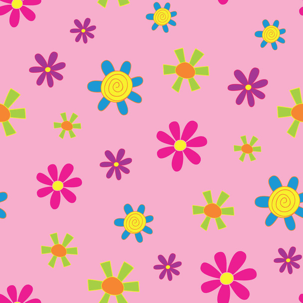 The cotton-candy pink background with a floral design creates a seamless repeat pattern. Perfect for use in craft projects, packaging & product design, decor projects, fabric & textile printing, and more. - Zdjęcie, obraz