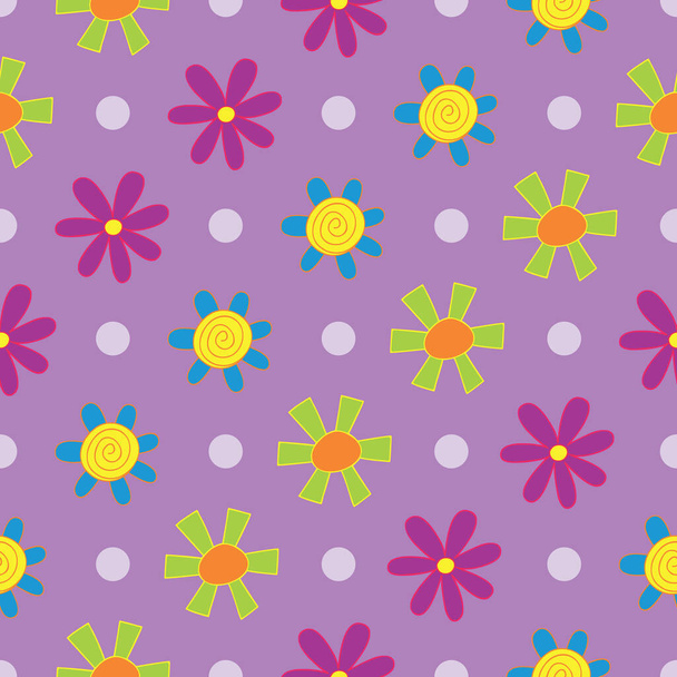 The diagonal polka dots & floral design creates a seamless repeat pattern. Perfect for use in craft projects, packaging & product design, decor projects, fabric & textile printing, and more. - Photo, Image
