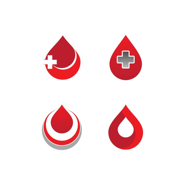血のイラストロゴベクトルテンプレート - ベクター画像