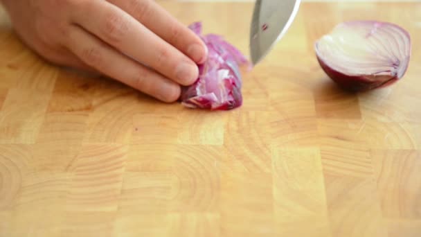 Cutting onion - Footage, Video