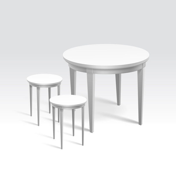 διάνυσμα άδειο στρογγυλής τραπέζης με δύο καρέκλες - Διάνυσμα, εικόνα