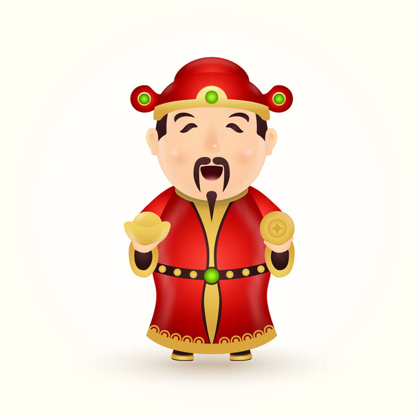 vector illustration of cartoon character of chinese new year - Wektor, obraz