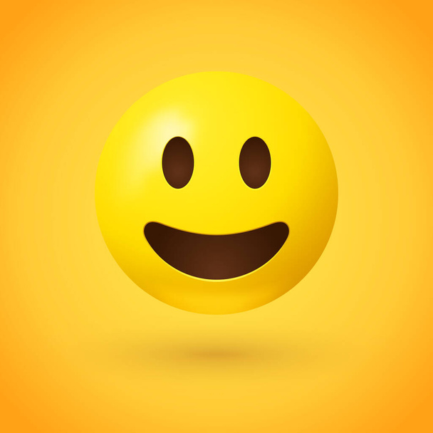 χαμόγελο emoji, πρόσωπο, διανυσματική απεικόνιση  - Διάνυσμα, εικόνα