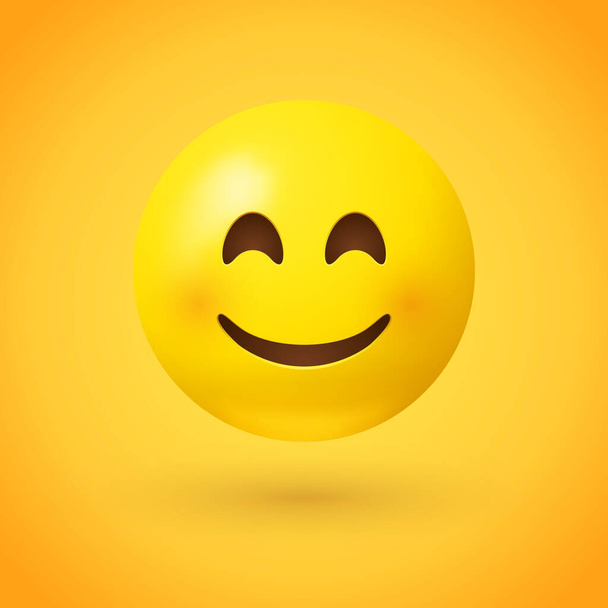 sorriso emoji, rosto, ilustração vetorial  - Vetor, Imagem