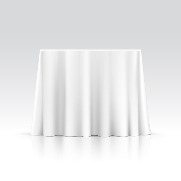Vector Empty Square Table with Tablecloth - Διάνυσμα, εικόνα