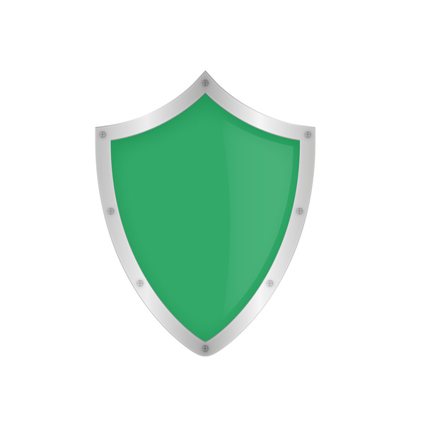 Green shield - Vector, Image