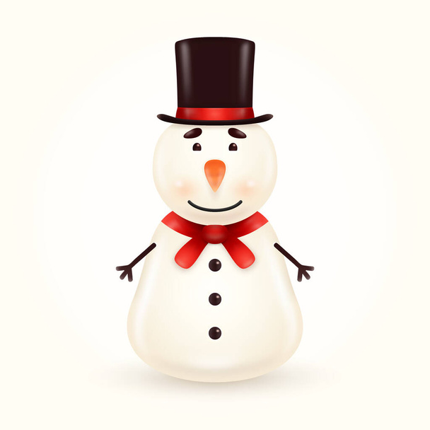 Vánoční přání design se sněhulákem  - Vektor, obrázek
