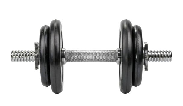 Gym dumbbell isolated white background without shadow clipping path - Photo, Image
