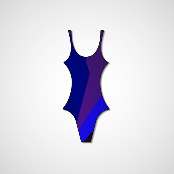 Female swimsuit isolated on white background - Vector, Image