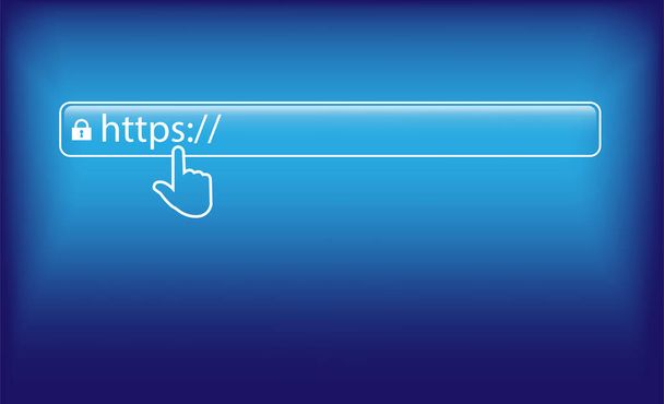 http und https-Protokolle auf Shield. Sicher und sicher. Gesichertes SSL-Schild und Vorhängeschloss-Symbole. http und https-Protokolle auf Schild auf Laptop-Bildschirm.  - Vektor, Bild