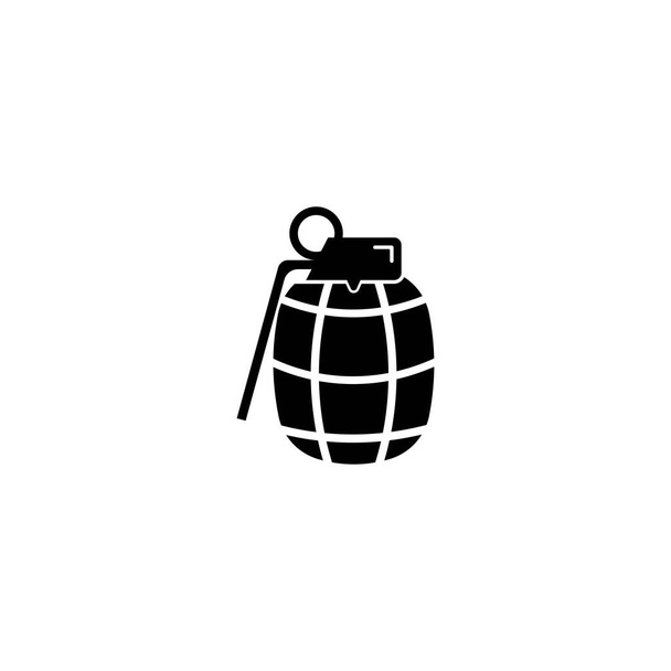 Vettore icona granata, segno piatto pieno, pittogramma solido isolato su bianco. Simbolo, illustrazione logo - Vettoriali, immagini