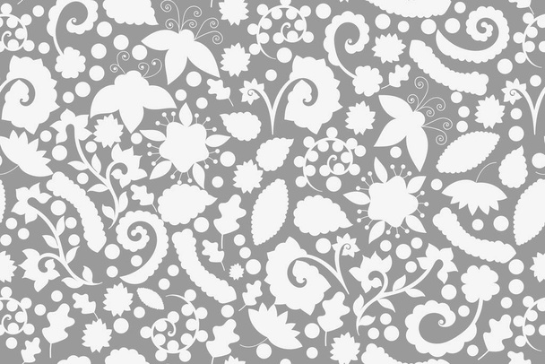 seamless floral grey template vector illustration - Vektori, kuva