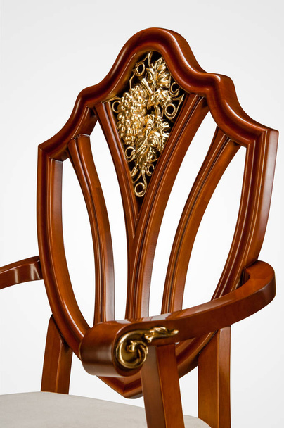 Luxo banhado a ouro cadeira de cozinha em estilo barroco - Foto, Imagem