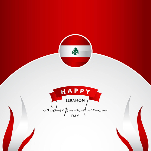 Libanon Onafhankelijkheidsdag Vector Ontwerp Illustratie Voor Banner en Achtergrond - Vector, afbeelding