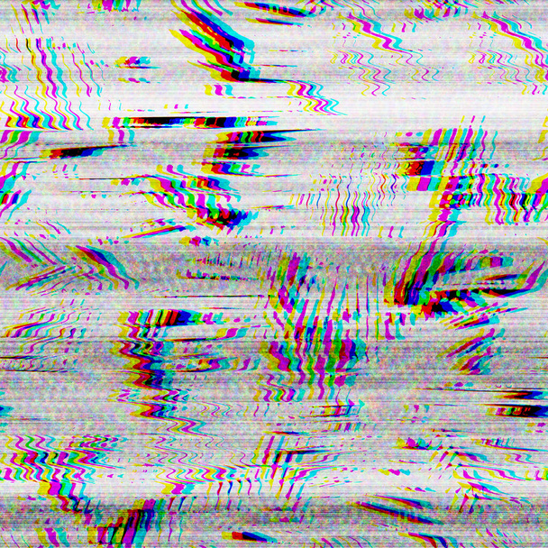 Glitch techno sem costura tropical RGB ruído do computador - Foto, Imagem