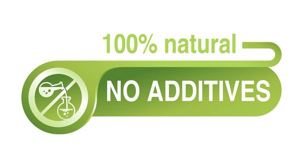 Sağlıklı organik gıdalar için 100 doğal düğme - Vektör, Görsel