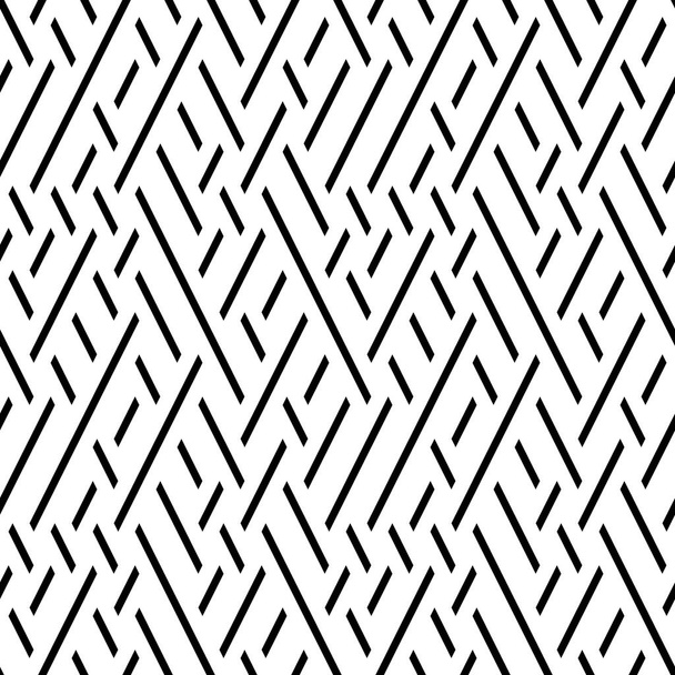 patrón sin costura con segmentos negros oblicuos - Vector, Imagen