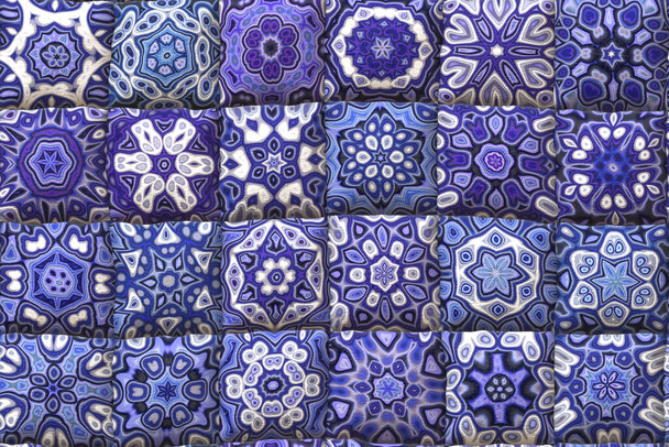 Amplio patrón continuo de manta de edredón    - Foto, imagen