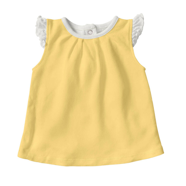 A modern Front View Aranyos Baby Dress Mockup A Lemon Meringue Color sablon, hogy a munka gyorsabb. - Fotó, kép