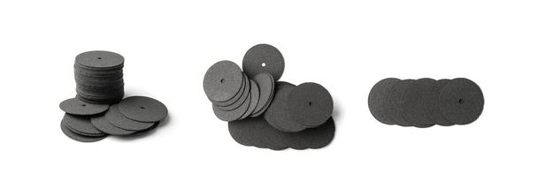 Polishing tools set for sander tool. Mini drill accessories with grinding polishing wheels, abrasive discs, small abrasive equipment - Photo, Image