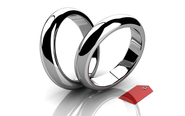 El anillo de boda de belleza (imagen 3D de alta resolución
) - Foto, imagen