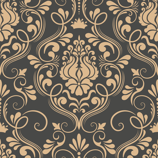 Vector damask seamless pattern element. Elegant luxury texture for wallpapers, backgrounds and page fill. - ベクター画像