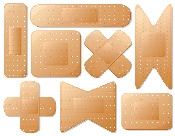 Medical plasters - Vector, Image