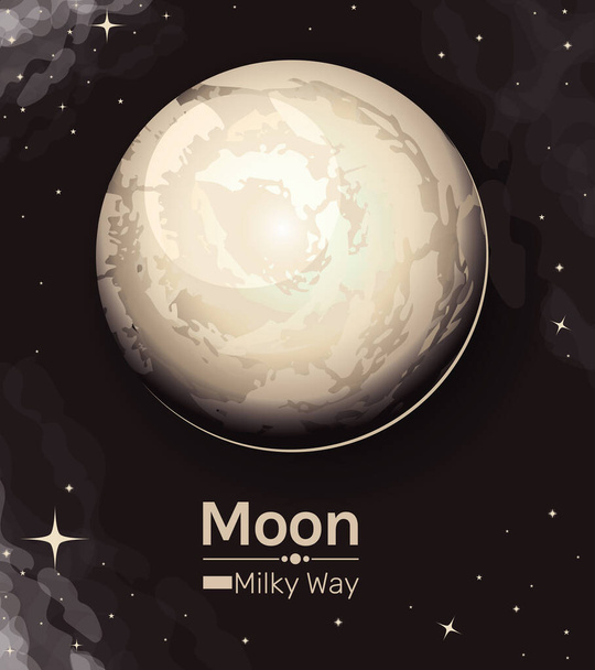 moon milky way style icon vector design - Vector, Image