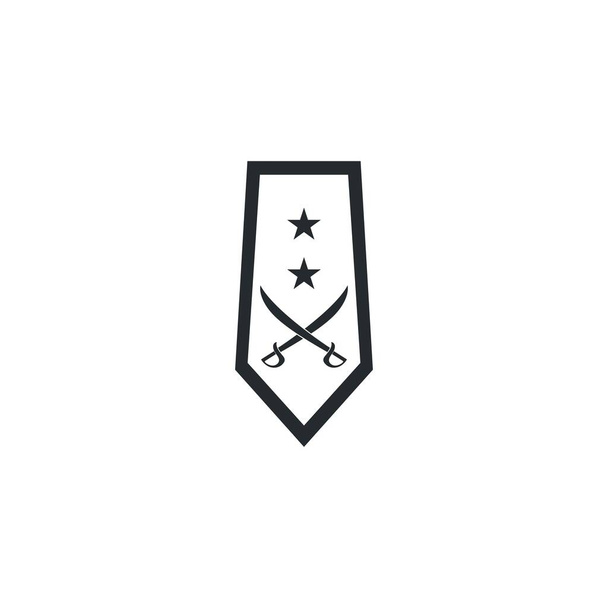 Militar rango insignia símbolo icono ilustración diseño  - Vector, imagen