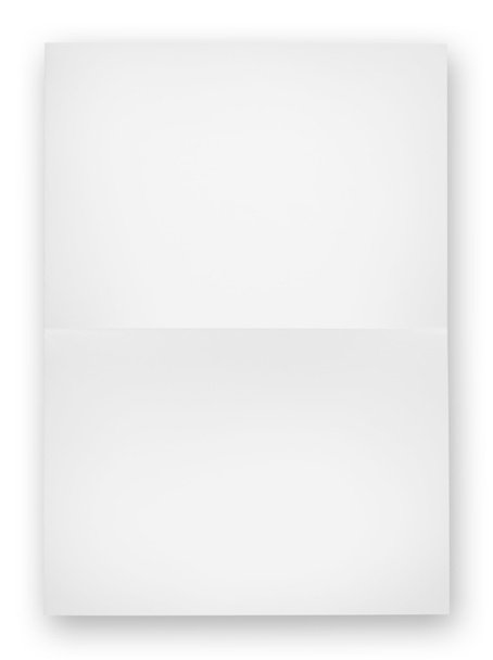 Biała kartka papieru składany na pół - Zdjęcie, obraz
