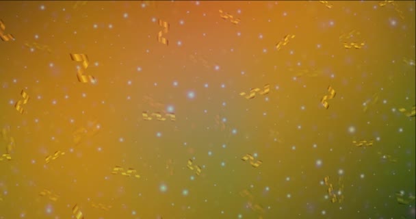 4K hurok sötétzöld, sárga animáció karácsonyi stílusban. - Felvétel, videó