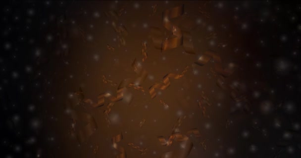4K hurkolás sötétbarna animációs videó ünneplési stílusban. - Felvétel, videó