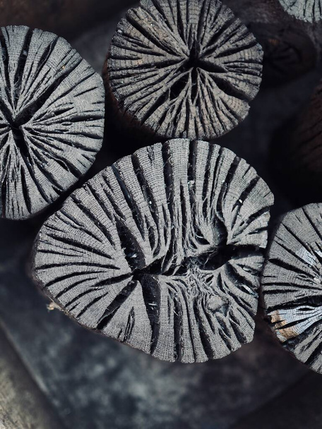 Fundo de carvão em forma circular - Foto, Imagem